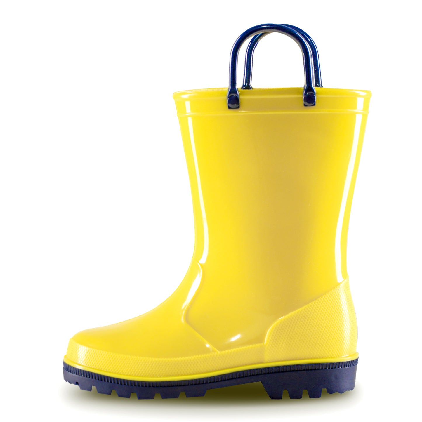 toddler kids contrast yellow rain boots