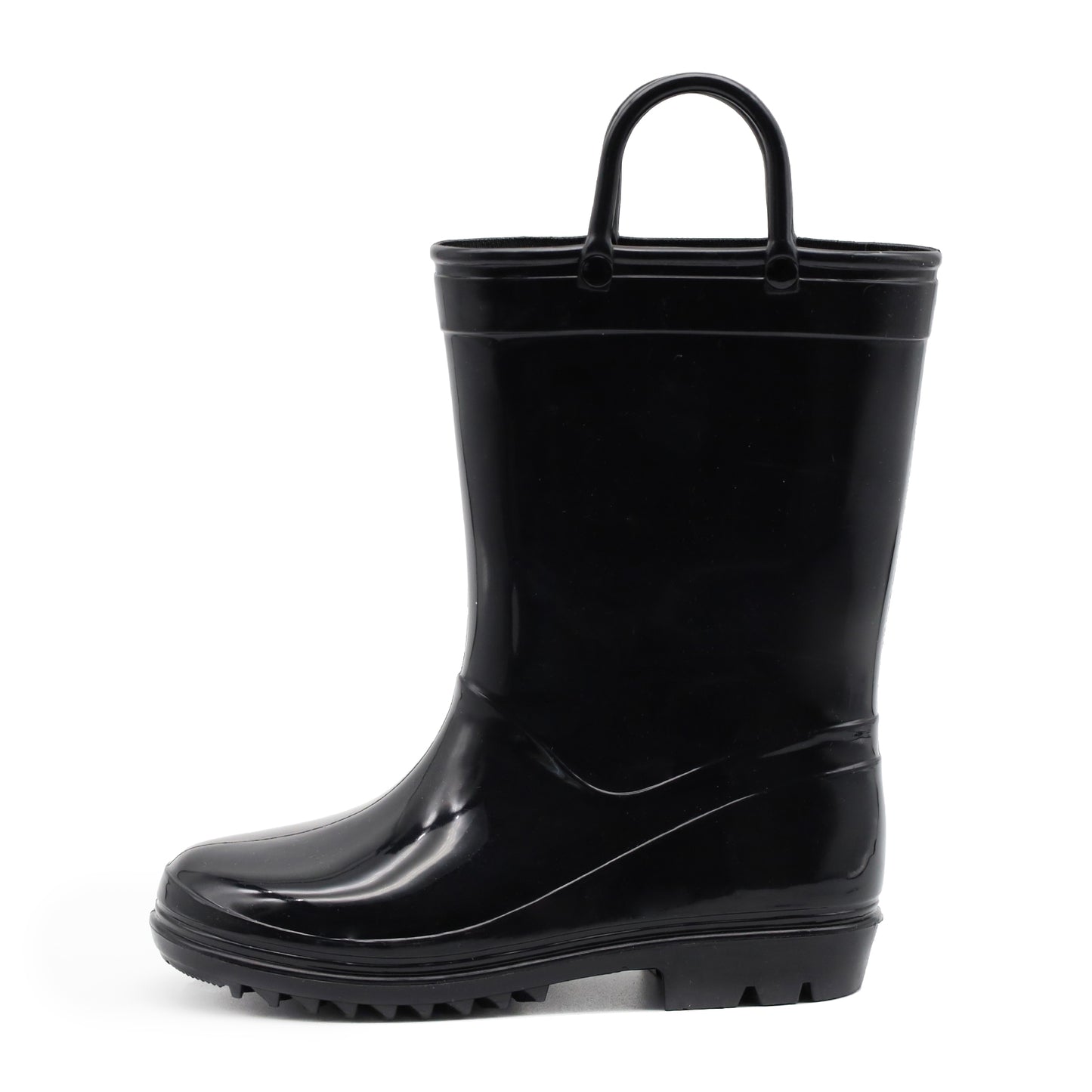 toddler kids solid black rain boots