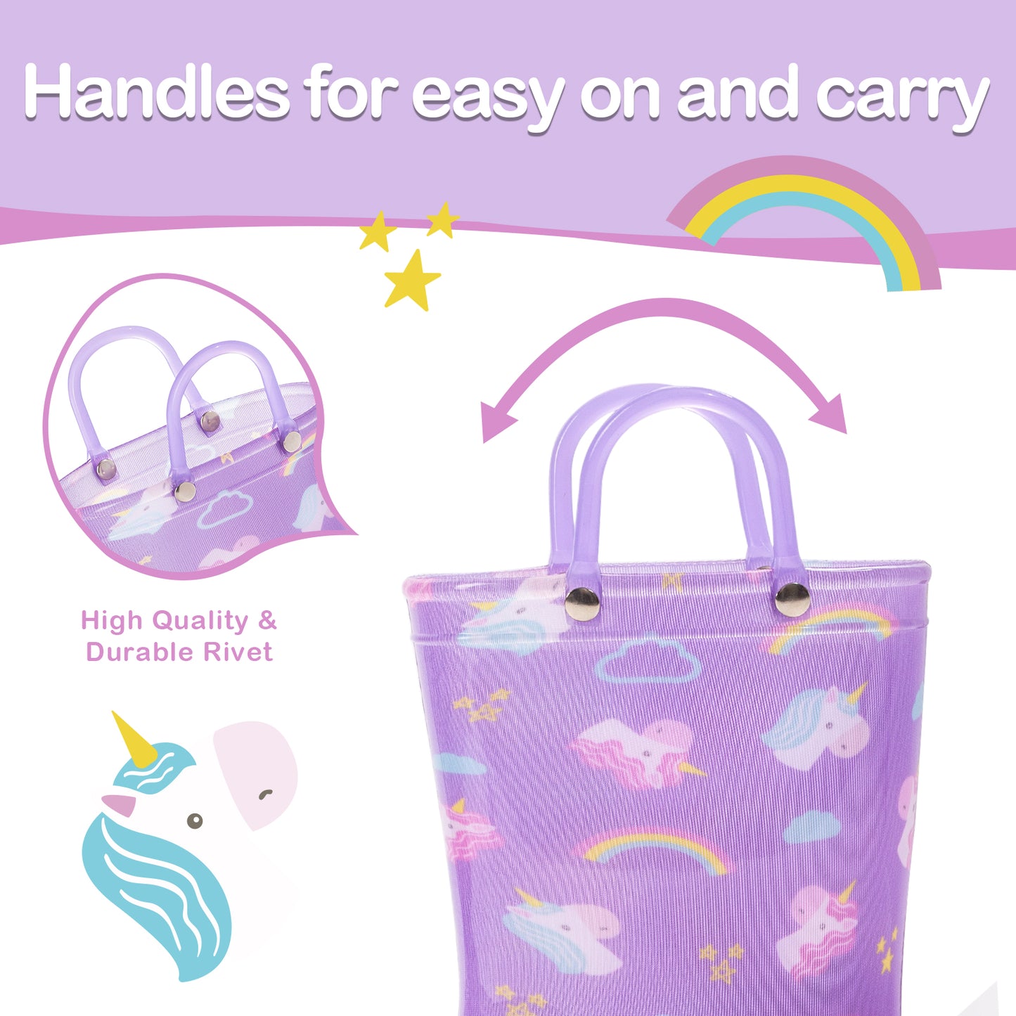 light up purple unicorn rain boots