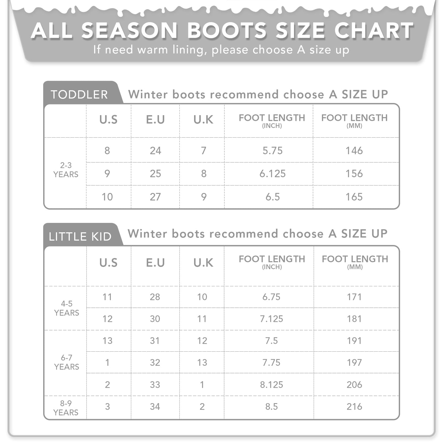kid toddler solid black warm rain boots