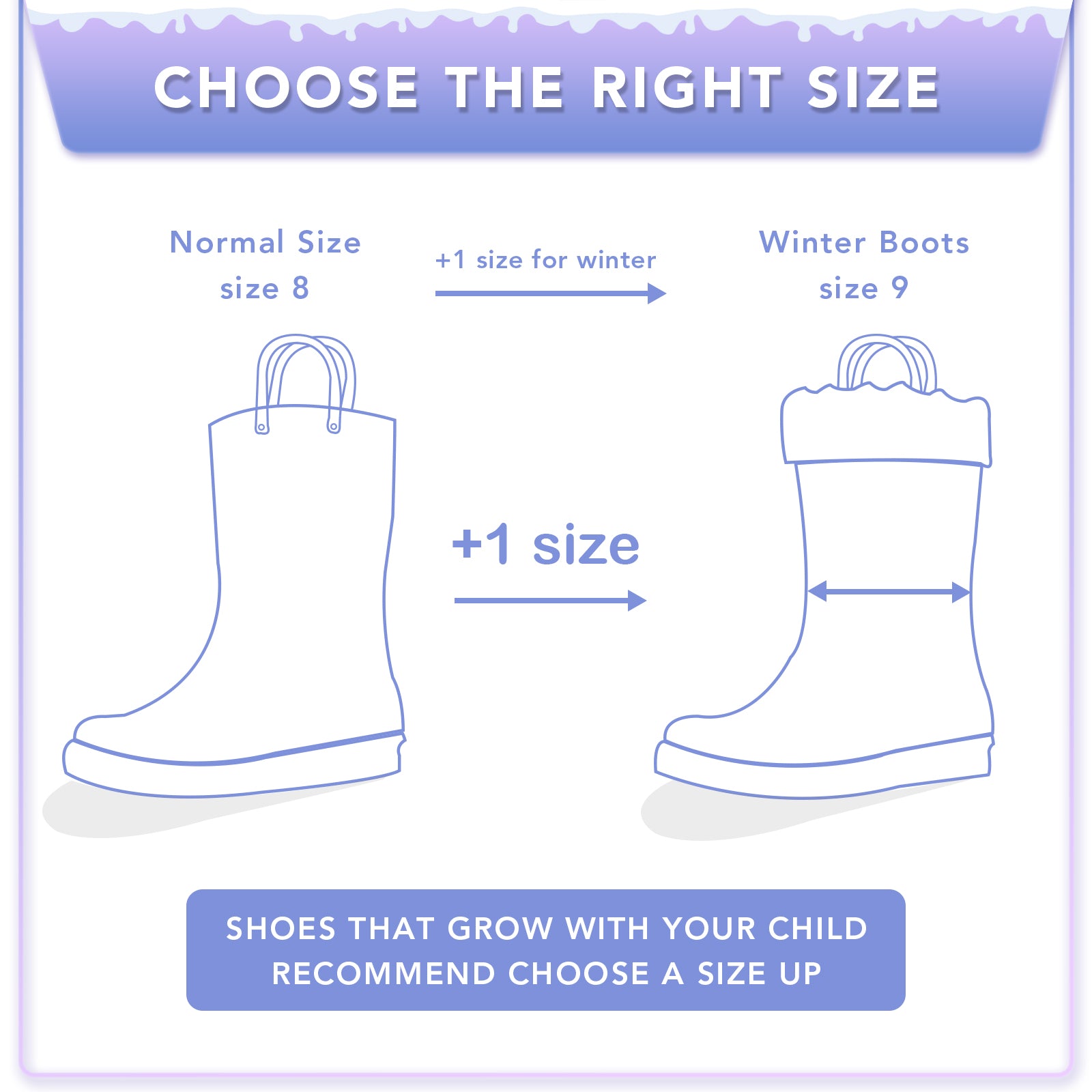 Light Up Purple Warm Rain Boots